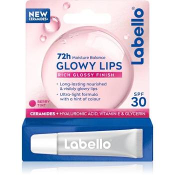 Labello Glowy Lips Berry tonizáló ajakbalzsam hialuronsavval SPF 30 10 ml kép