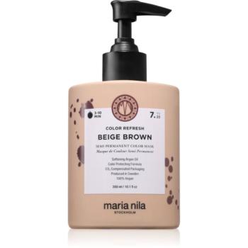 Maria Nila Colour Refresh gyengéd tápláló maszk tartós színes pigmentekkel árnyalat Beige Brown 7.23 300 ml kép