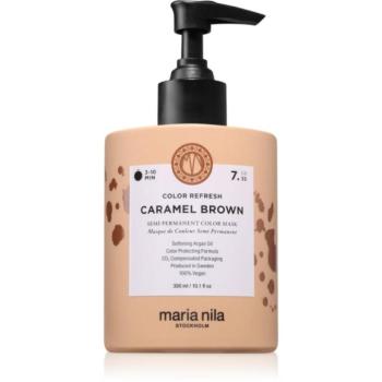 Maria Nila Colour Refresh gyengéd tápláló maszk tartós színes pigmentekkel árnyalat Caramel Brown 7.35 300 ml kép