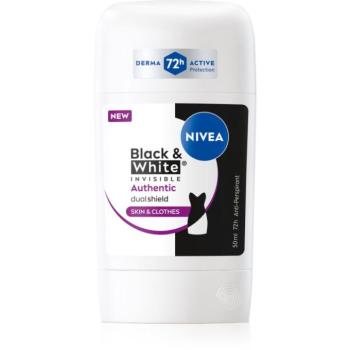 NIVEA Black & White Authentic izzadásgátló stift 72 óra 50 ml kép