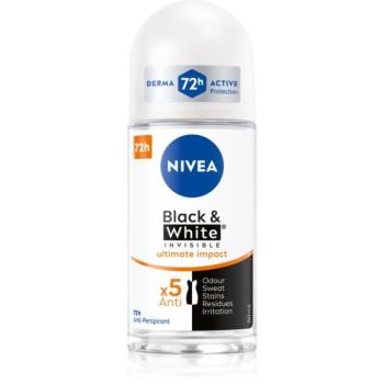 Nivea Invisible Black & White Ultimate Impact golyós izzadásgátló hölgyeknek 50 ml kép