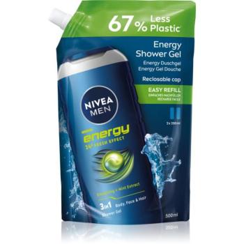 NIVEA MEN Energy fürdőgél férfiaknak utántöltő 500 ml kép