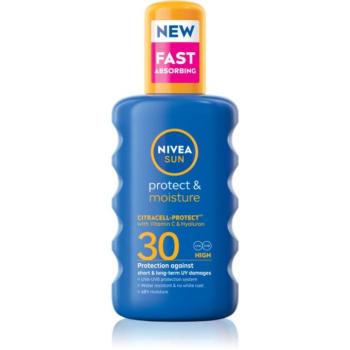 NIVEA SUN Protect & Moisture hidratáló napozó spray SPF 30 200 ml kép