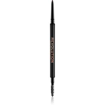 Revolution Precise Brow Pencil precíz szemöldökceruza kefével Brown 0,05 g kép