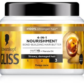 Schwarzkopf Gliss Oil Nutritive intenzíven tápláló maszk a károsult hajra 400 ml kép