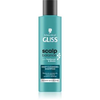 Schwarzkopf Gliss Scalp Balance mélyen tisztító sampon a zsíros fejbőrre 200 ml kép