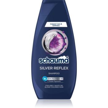 Schwarzkopf Schauma Silver Reflex sampon a sárga tónusok neutralizálására szőkített, melírozott, hideg szőke hajra 350 ml kép