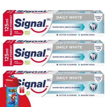 Signal Family Daily White Fogkrém 3x125ml + Ajándék Kulacs kép