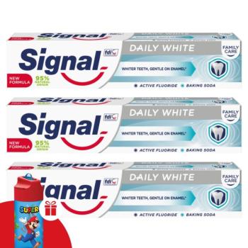 Signal Fogkrém Family Daily White 3x75ml + Ajándék Kulacs kép