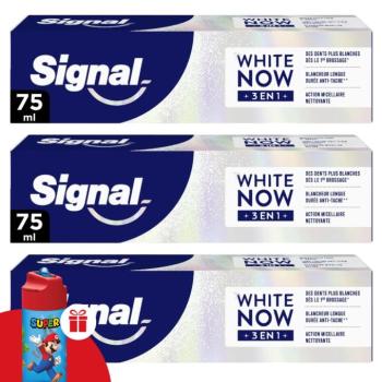 Signal White Now 3in1 Original Fogkrém 3x75ml + Ajándék Kulacs kép