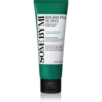 Some By Mi AHA∙BHA∙PHA 30 Days Miracle Acne Clear Foam mélyisztító hab problémás és pattanásos bőrre 100 ml kép