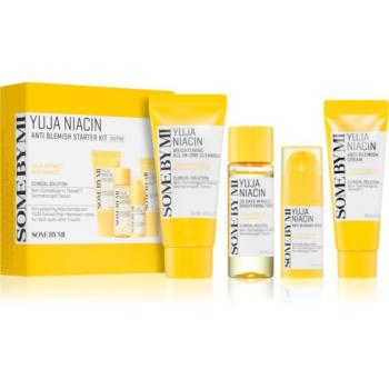 Some By Mi Yuja Niacin Anti Blemish Starter Kit utazási készlet egységesíti a bőrszín tónusait kép
