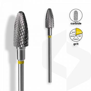 Staleks - Karbid Csiszolófej Keskeny Kugli 6 mm | 14 mm Sárga | Extra Finom | FT90Y060-14 () kép