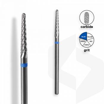 Staleks - Karbid Csiszolófej Keskeny Kúp 2,3 mm | 14 mm Kék | Közepes | FT71B023-14 () kép