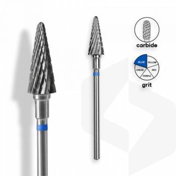Staleks - Karbid Csiszolófej Kúp 6 mm | 14 mm Kék | Közepes | FT71B060-14 () kép