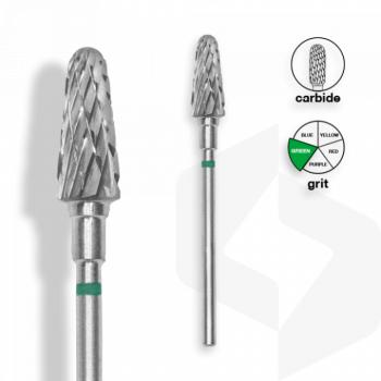Staleks - Karbid Csiszolófej Lekerekített Kúp 6 mm | 14 mm Zöld | Durva | FT70G060-14 () kép