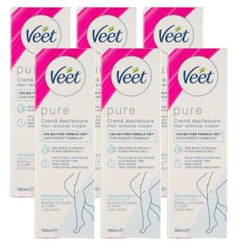 Veet Pure Sensitive Szőrtelenítő krém érzékeny bőrre 6x100ml kép