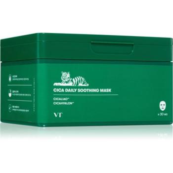 VT Cosmetics Cica Daily Soothing Mask intenzíven hidratáló maszk nyugtató hatással nagy csomagolás 30 db kép