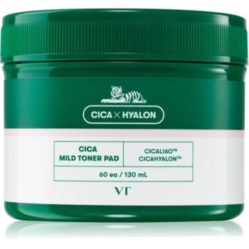 VT Cosmetics Cica Mild Toner Pad arctisztító peeling párnácskát nyugtató hatással 60 db kép