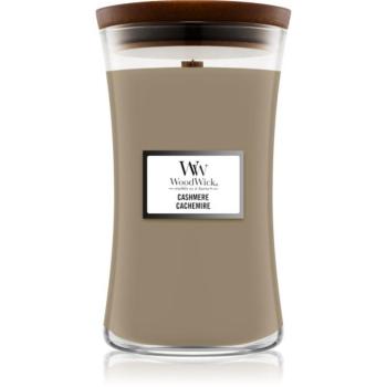 Woodwick Cashmere illatgyertya fa kanóccal 609.5 g kép