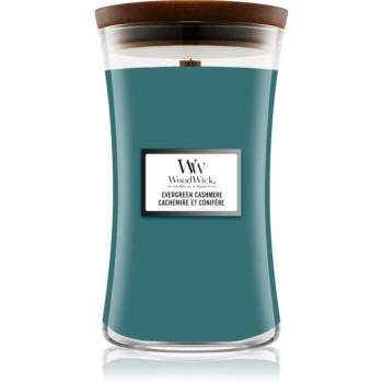 Woodwick Evergreen Cashmere illatgyertya fa kanóccal 610 g kép