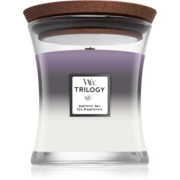 Woodwick Trilogy Amethyst Sky illatgyertya fa kanóccal 275 g kép