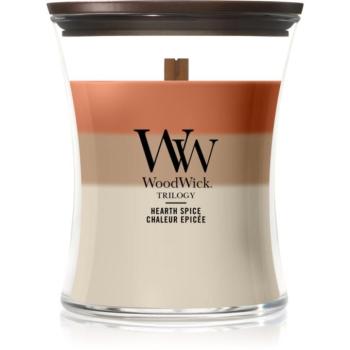 Woodwick Trilogy Hearth Spice illatgyertya fa kanóccal 275 g kép
