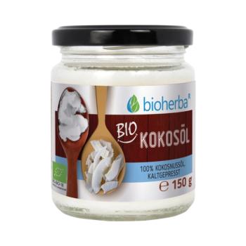 100% bio hidegen sajtolt kókuszolaj – 150 g – Bioherba kép