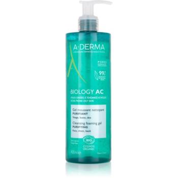 A-Derma Biology AC tisztító habzó gél kombinált és zsíros bőrre 400 ml kép