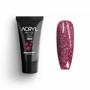 Acryl Pro Gel Flakes 'n Glitter Raspberry - HEMA Mentes Akrilzselé (15g) kép