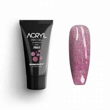 Acryl Pro Gel Micro Reflective Glitter Mauve - HEMA Mentes Akrilzselé (15g) kép