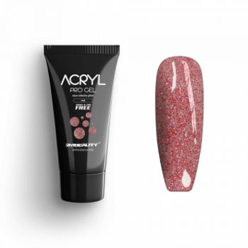 Acryl Pro Gel Micro Reflective Glitter Red - HEMA Mentes Akrilzselé (15g) kép