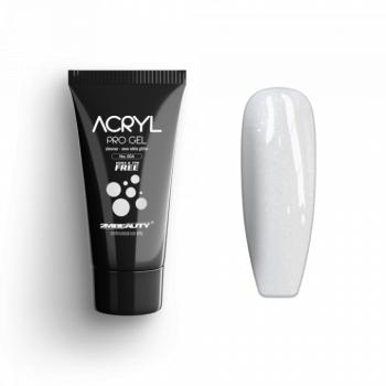 Acryl Pro Gel Shimmer 004 Snow White Glitter - HEMA Mentes Akrilzselé (15g) kép