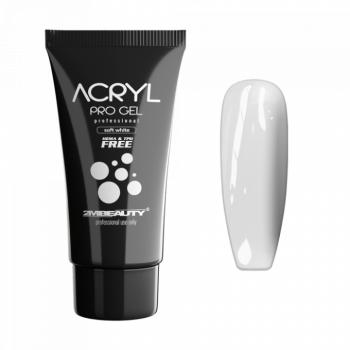 Acryl Pro Gel Soft White - HEMA Mentes Akrilzselé - Tubusos (60g) kép
