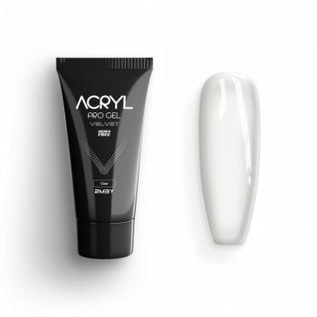 Acryl Pro Gel Velvet - Clear - HEMA Mentes Akrilzselé (15g) kép