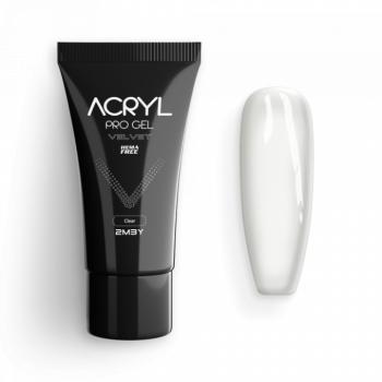 Acryl Pro Gel Velvet - Clear - HEMA Mentes Akrilzselé (30g) kép