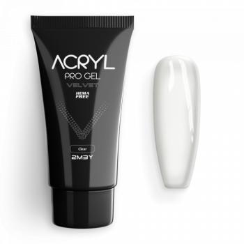 Acryl Pro Gel Velvet - Clear - HEMA Mentes Akrilzselé (60g) kép