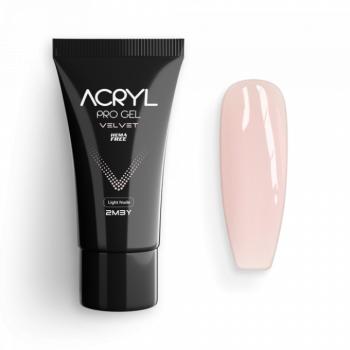 Acryl Pro Gel Velvet - Light Nude - HEMA Mentes Akrilzselé (30g) kép