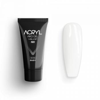 Acryl Pro Gel Velvet - Soft White - HEMA Mentes Akrilzselé (15g) kép