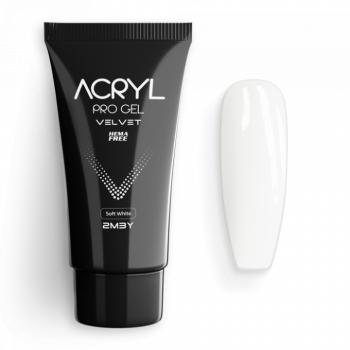 Acryl Pro Gel Velvet - Soft White - HEMA Mentes Akrilzselé (60g) kép