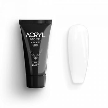 Acryl Pro Gel Velvet - White - HEMA Mentes Akrilzselé (15g) kép