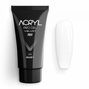 Acryl Pro Gel Velvet - White - HEMA Mentes Akrilzselé (60g) kép