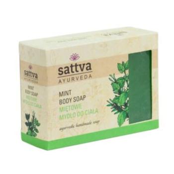Ajurvédikus kézműves szappan - Menta 125g - Sattva Ayurveda kép
