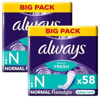 Always Dailies Flexistyle Normal Tisztasági betét 2x58db kép