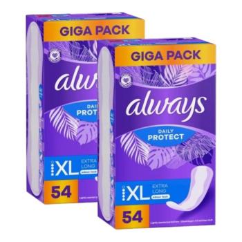 Always Daily Protect Extra hosszúság Tisztasági betét 2x54db kép