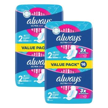 Always Ultra Day Super szárnyas egészségügyi Betét 2x16db kép