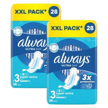 Always Ultra Super Extra szárnyas Egészségügyi Betét 2x28db kép