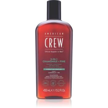 American Crew 3 in 1 Chamimile + Pine 3 az 1 sampon, kondicionáló és tusfürdő uraknak 450 ml kép