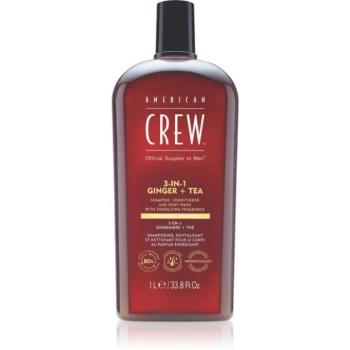 American Crew 3 in 1 Ginger + Tea 3 az 1 sampon, kondicionáló és tusfürdő uraknak 1000 ml kép