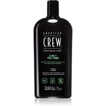 American Crew Hair & Body 3-IN-1 Tea Tree sampo, kondicionáló és tusfürdő 3 in 1 uraknak 1000 ml kép